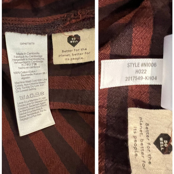 Madewell Oversized Flannel Button-Down Shirt Size Medium - Picture 6 of 7